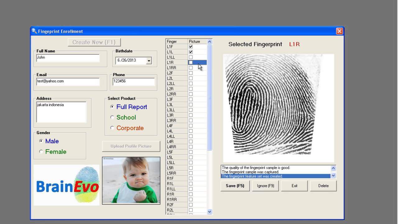 Fingerprint biometrics software download